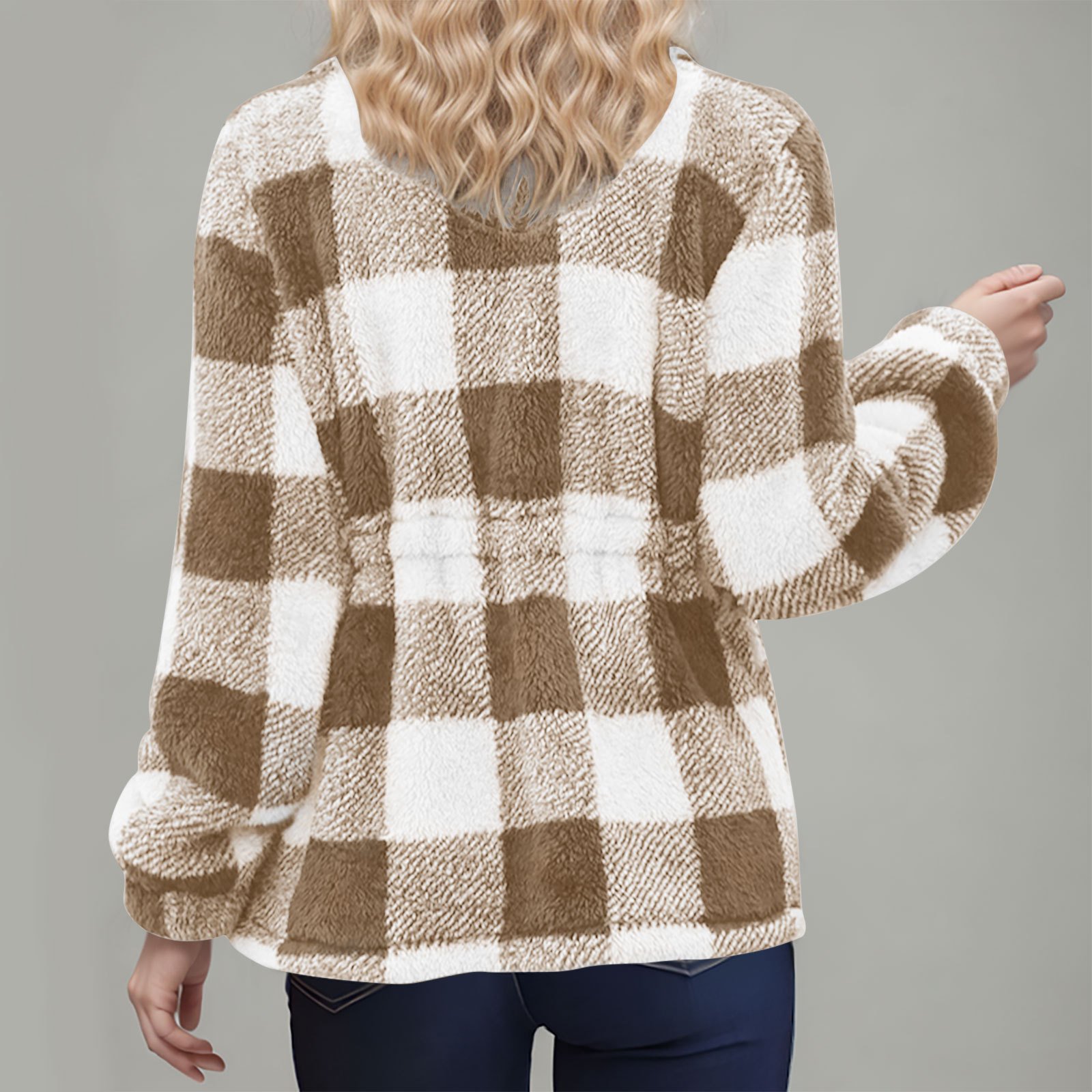 Women's Plaid Thicken Loose Jacket