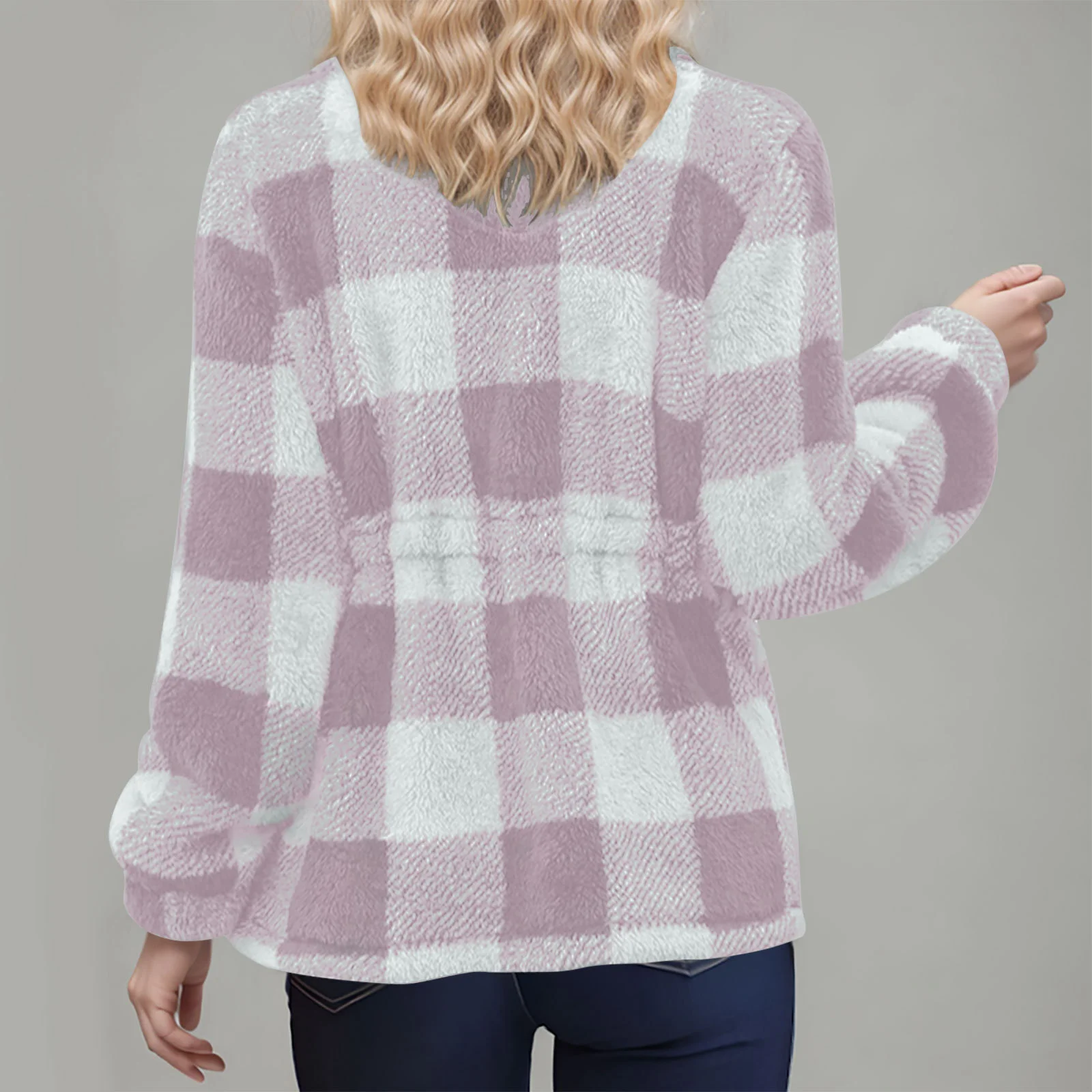 Women's Plaid Thicken Loose Jacket