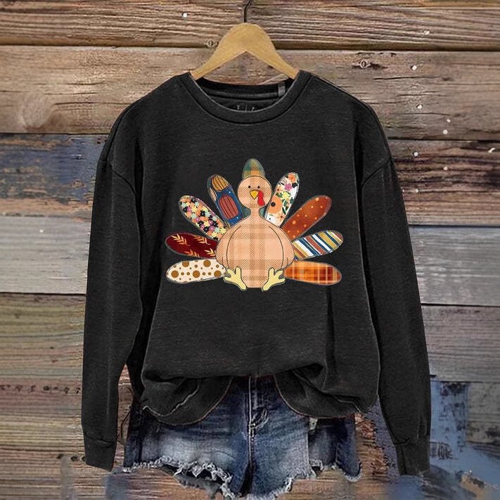 Casual Crew Neck Ethnic Sweatshirt