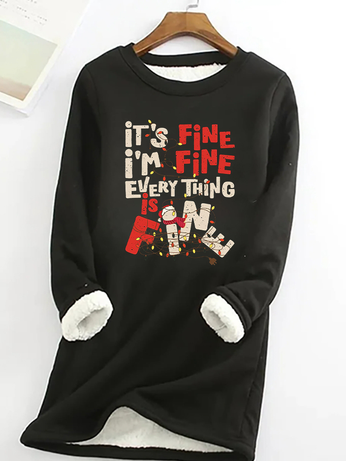 Casual Crew Neck Christmas Sweatshirt