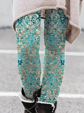 Casual Ethnic Long Leggings