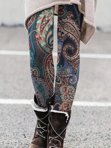 Casual Ethnic Long Leggings