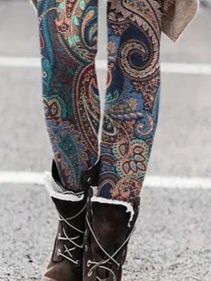 Casual Ethnic Long Leggings