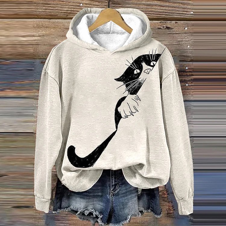 Casual Hoodie Floral Sweatshirt