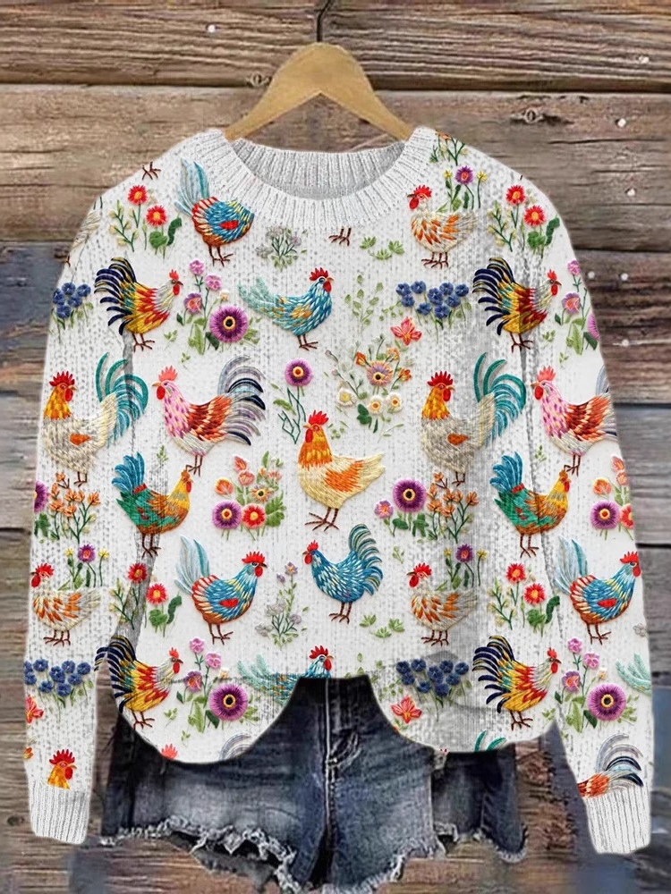 Casual Crew Neck Turkey Sweatshirt