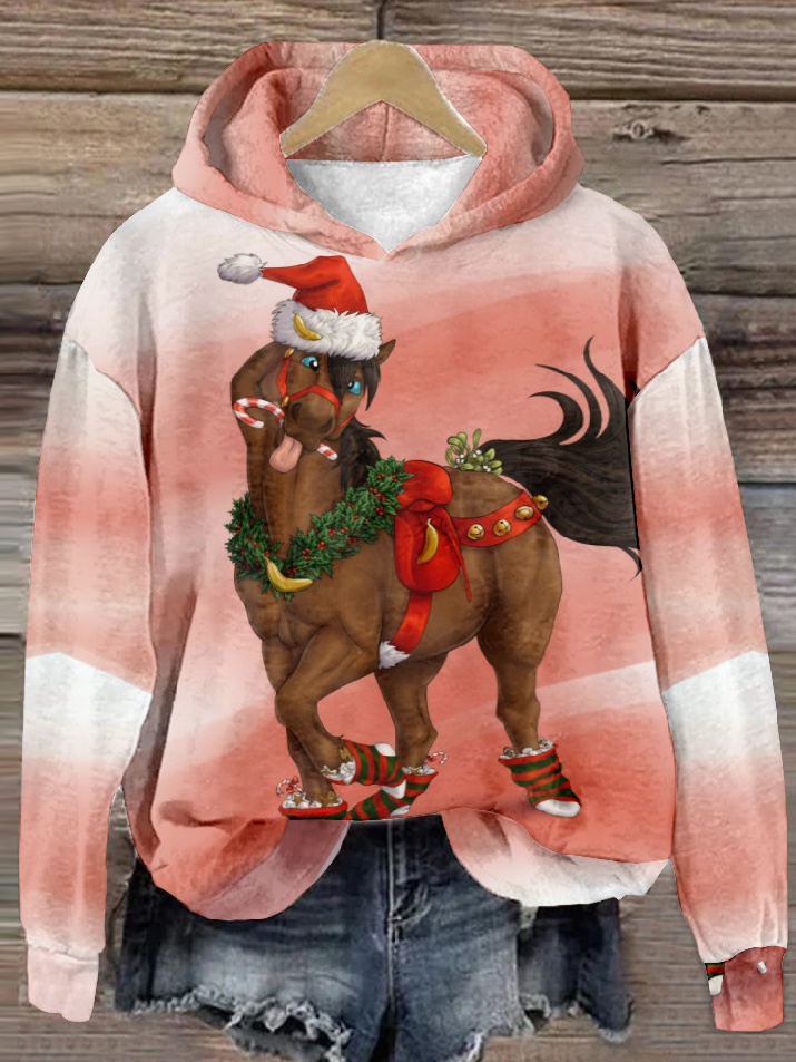 Casual Hoodie Horse Sweatshirt