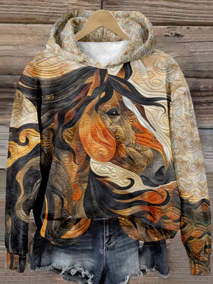 Casual Hoodie Horse Sweatshirt