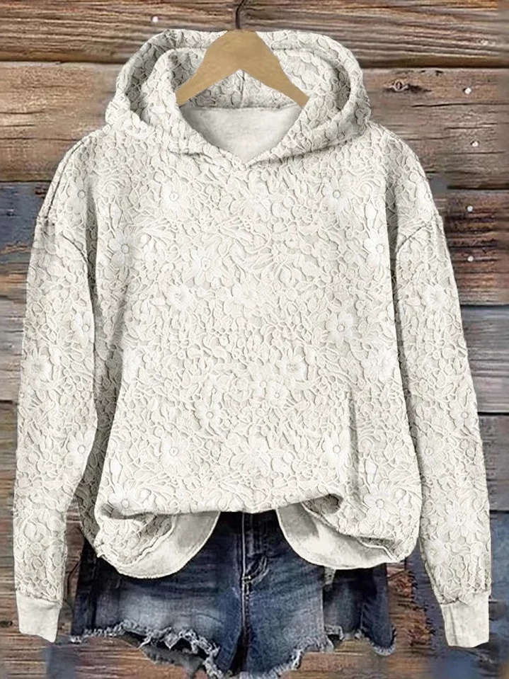 Casual Hoodie Geometric Sweatshirt