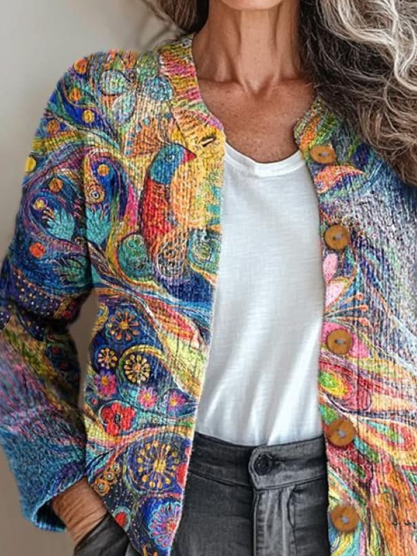 Women Ethnic Long Sleeve Comfy Boho Cardigan