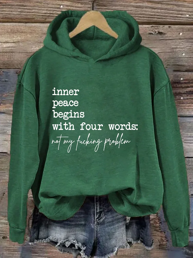 Casual Hoodie Text Letters Hoodie