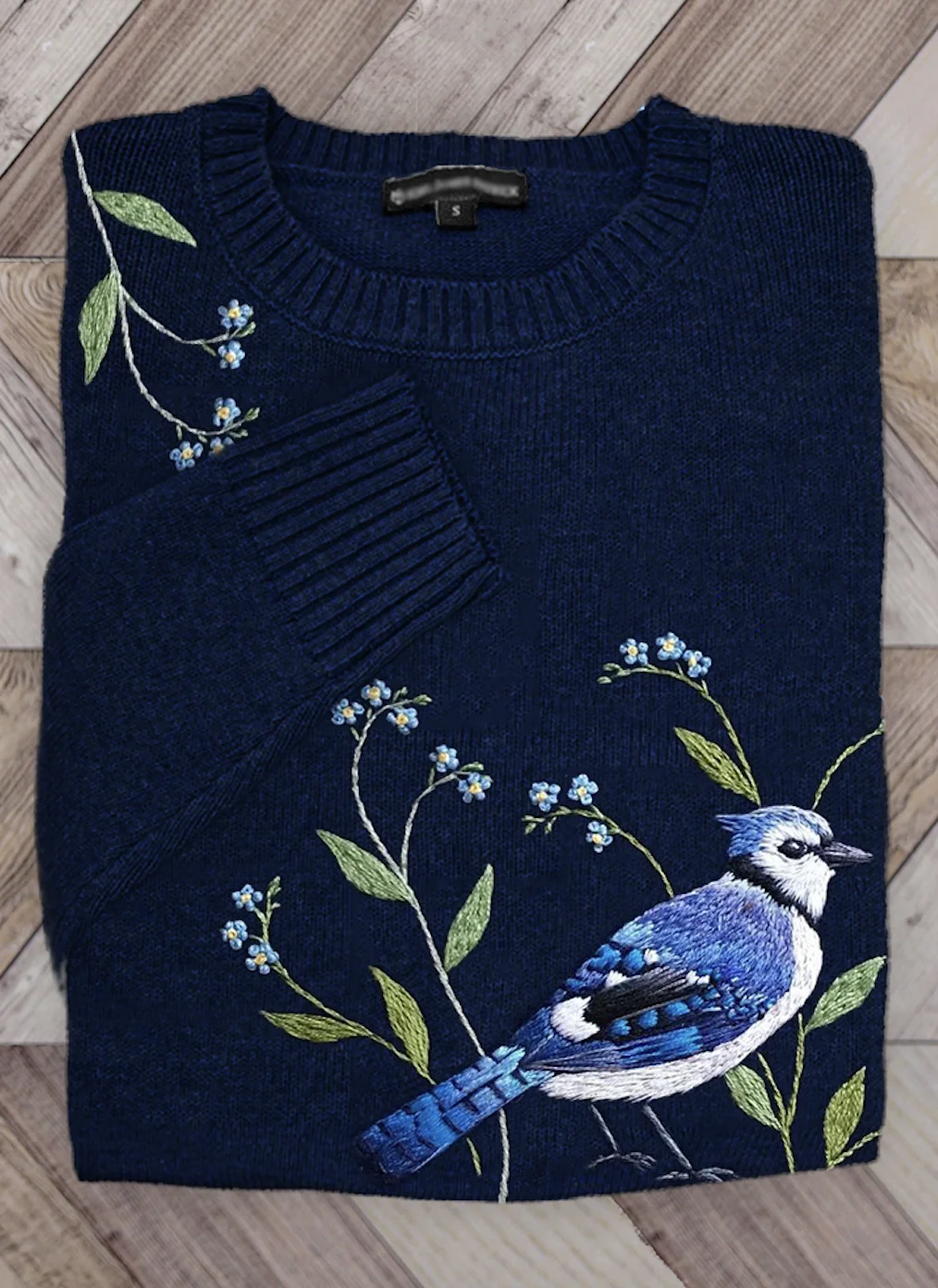 Casual Hoodie Bird Print Sweater