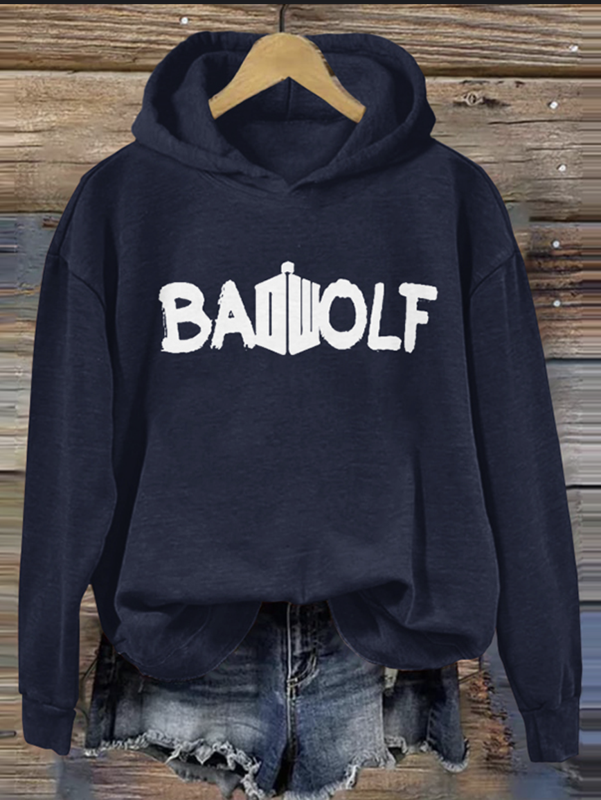 Casual Hoodie Text Letters Hoodie