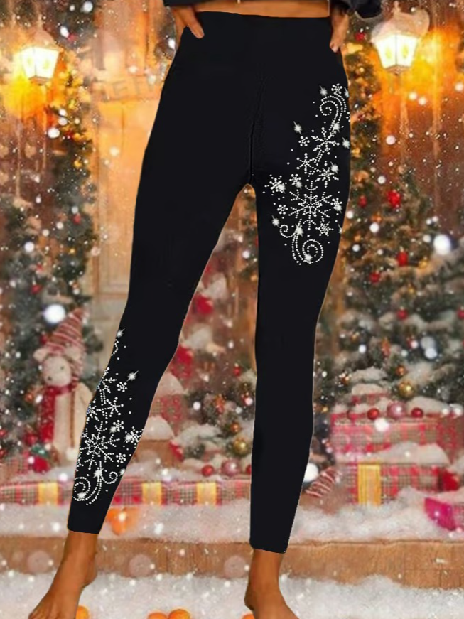 Vintage Holiday 3D Printing Long Leggings