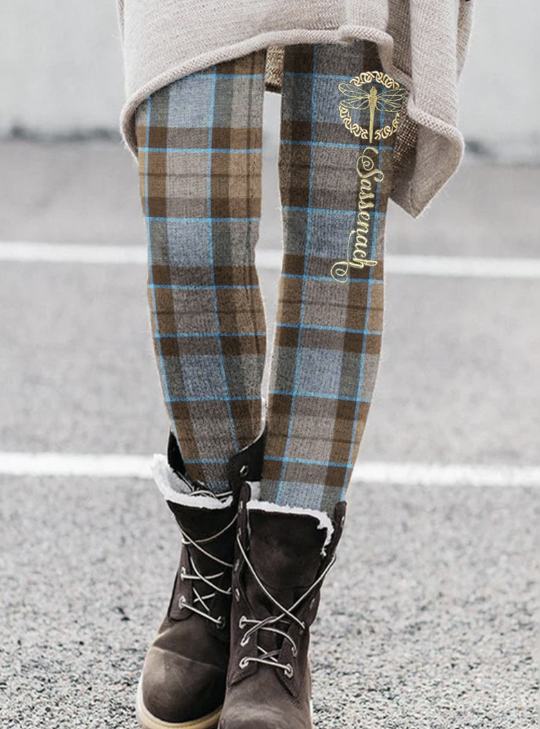 Vintage Plaid Long Leggings