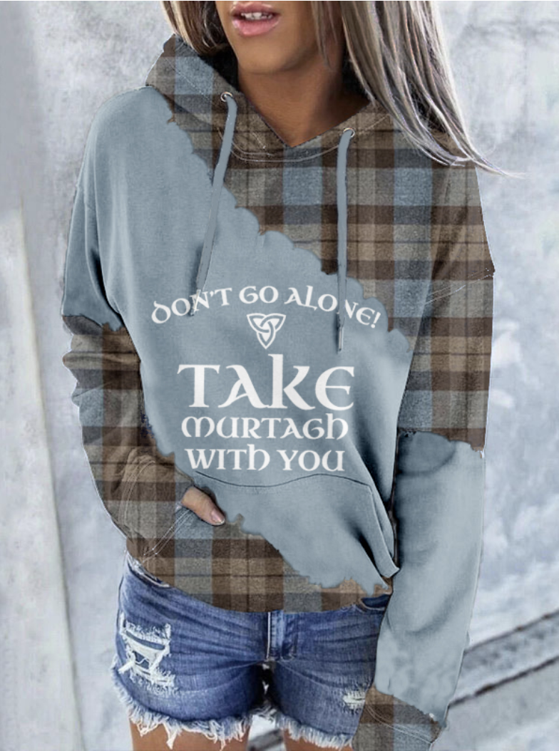 Casual Hoodie Text Letters Hoodie