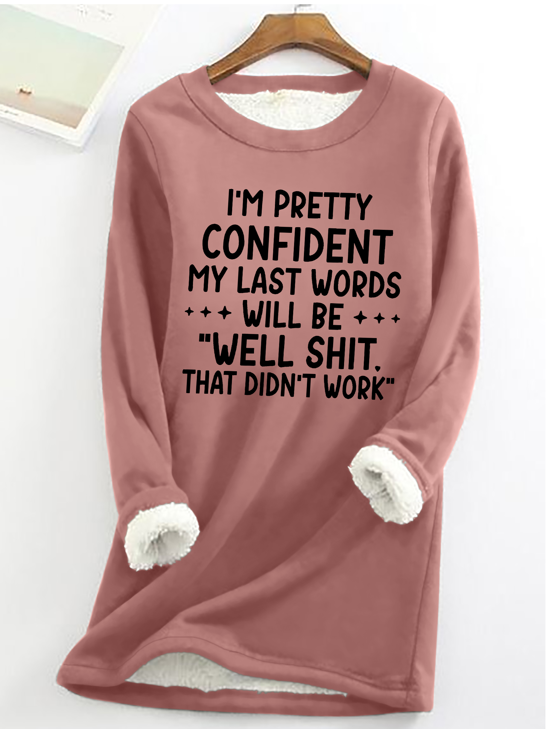 Casual Crew Neck Text Letters Sweatshirt