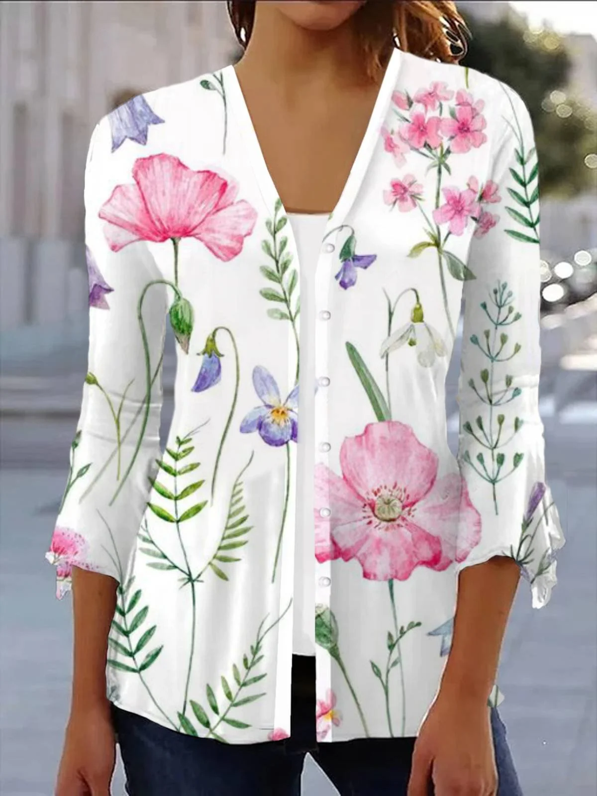 Women's Floral Regular Loose Kimono