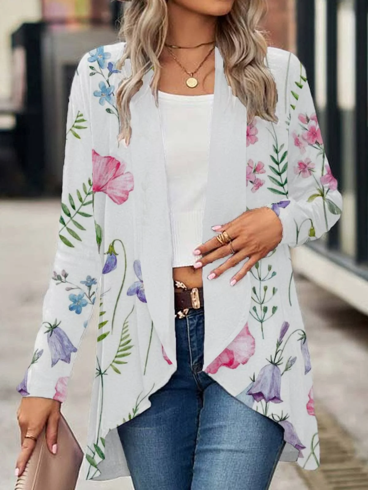 Women's Floral Regular Loose Kimono