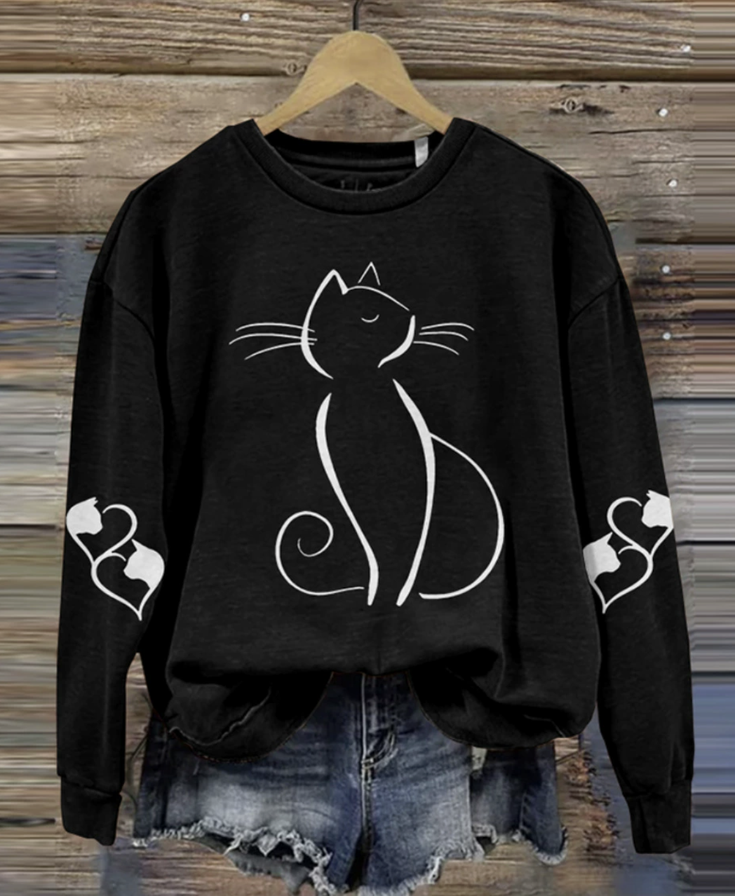 Casual Crew Neck Animal Sweatshirt