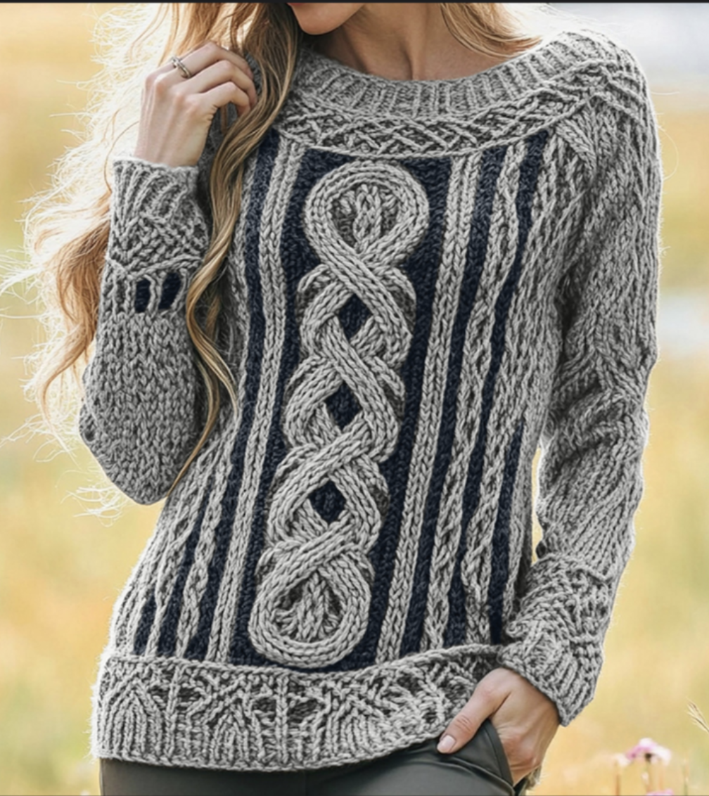 Women Wool/Knitting Animal Long Sleeve Comfy Casual Sweater