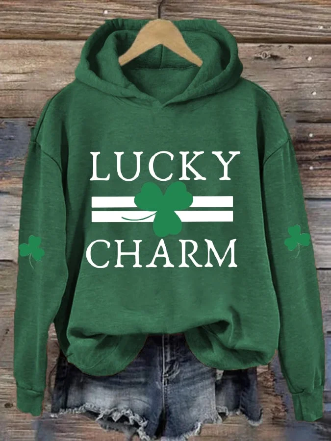 Casual St. Patrick's Day Hoodie Text Letters Hoodie Printing