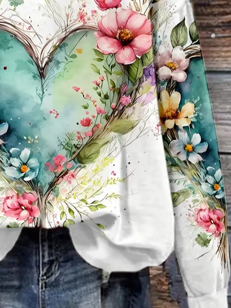 Casual Hoodie Floral Hoodie Printing