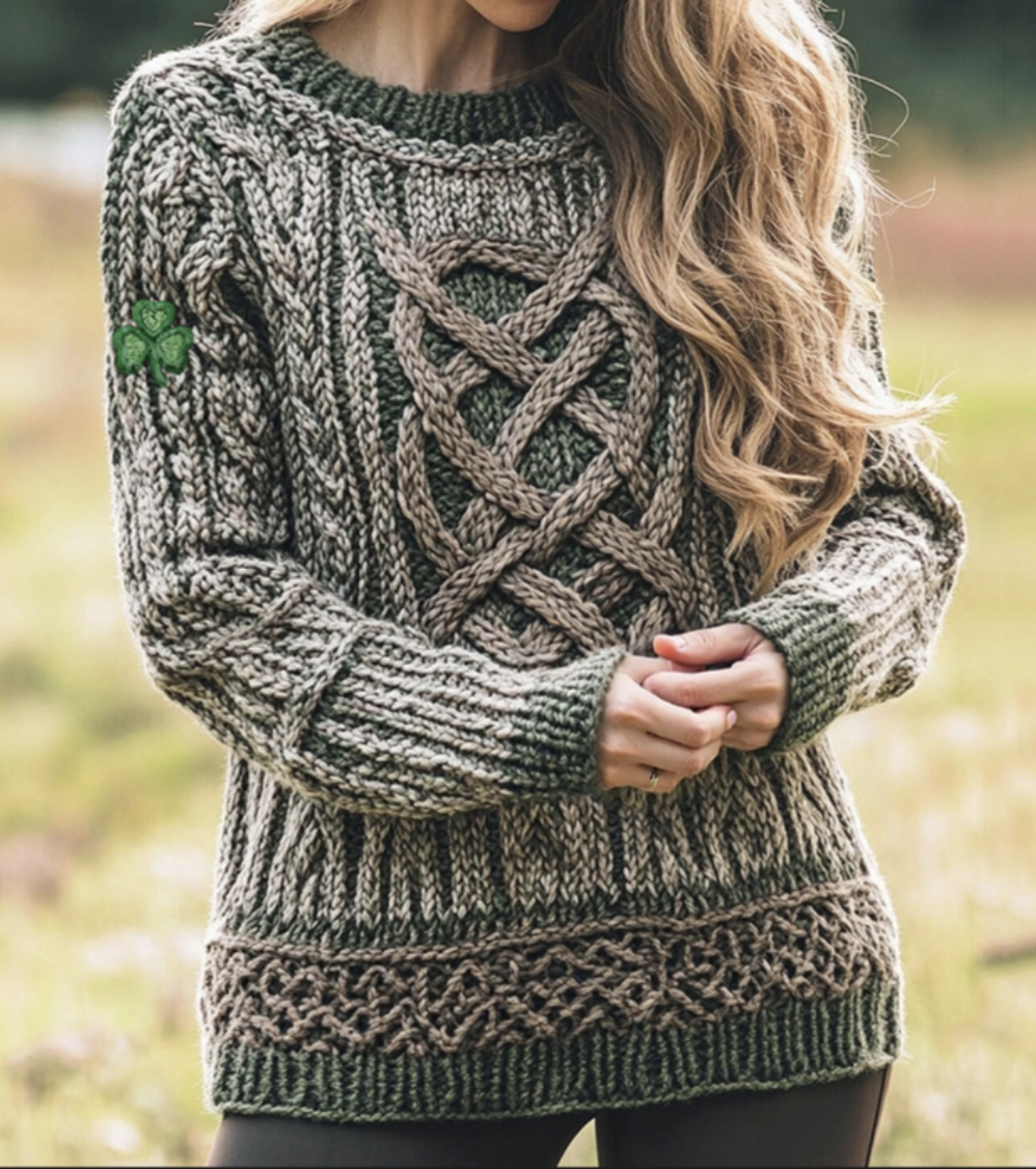 Women Wool/Knitting Animal Long Sleeve Comfy Casual Sweater