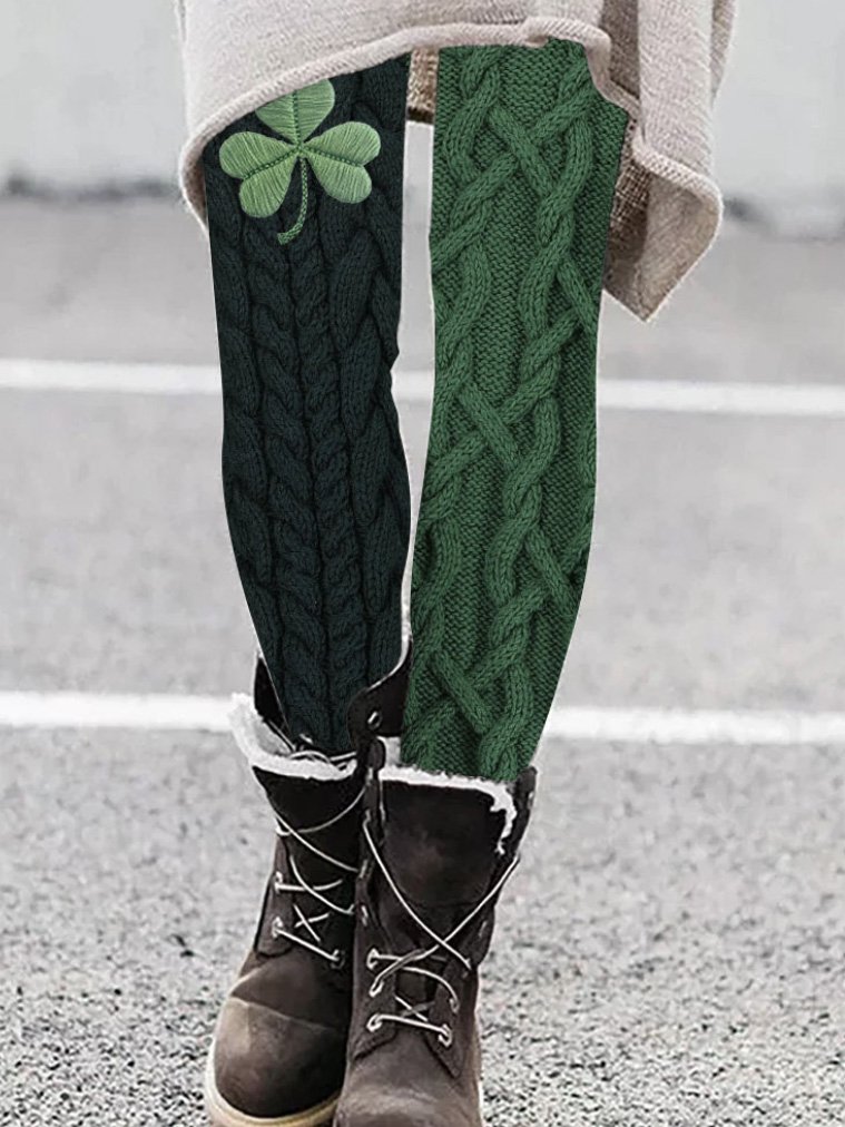 Vintage St. Patrick's Day Long Leggings