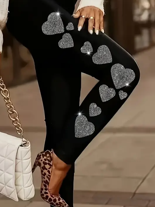 Casual Valentine's Day Heart/Cordate Printing Long Leggings