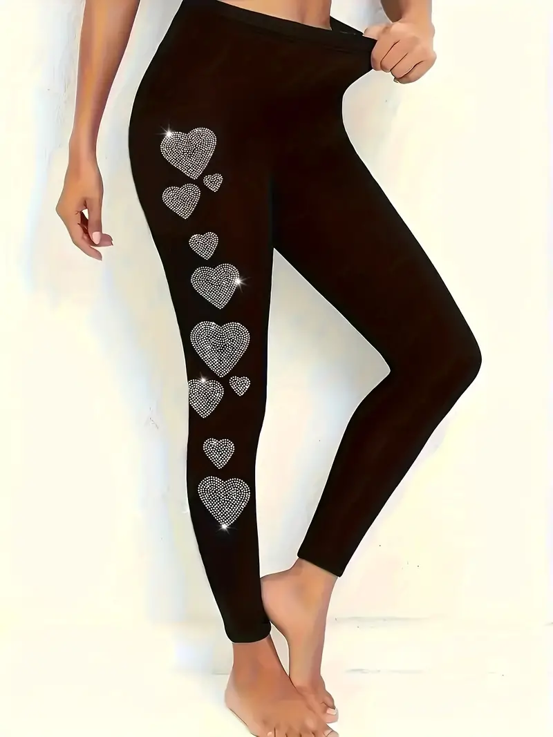 Casual Valentine's Day Heart/Cordate Printing Long Leggings