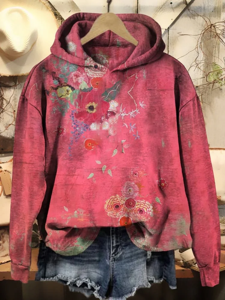 Casual Hoodie Floral Hoodie Printing