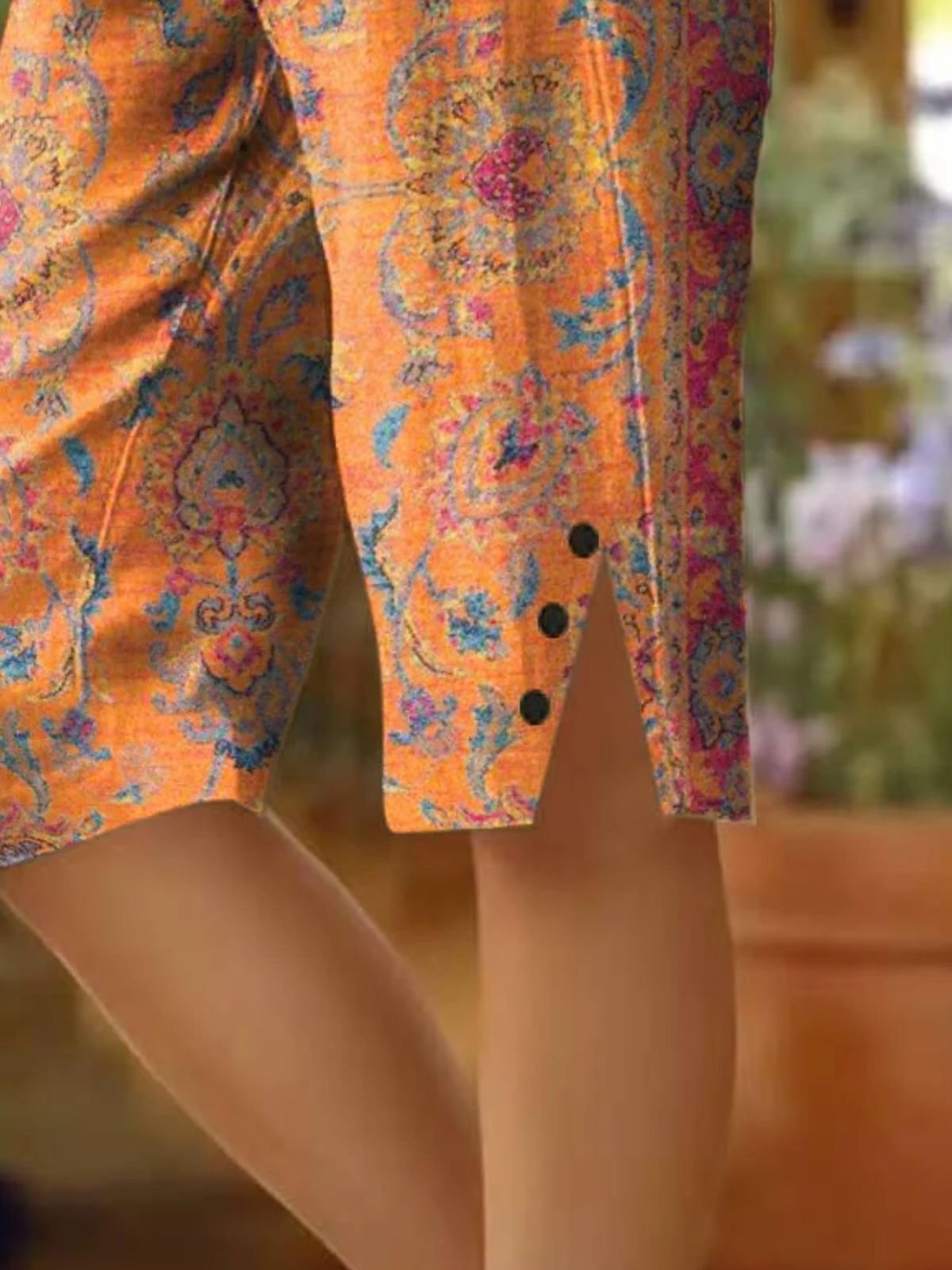 Women Floral Fifth Pants Pants Casual Summer Trousers