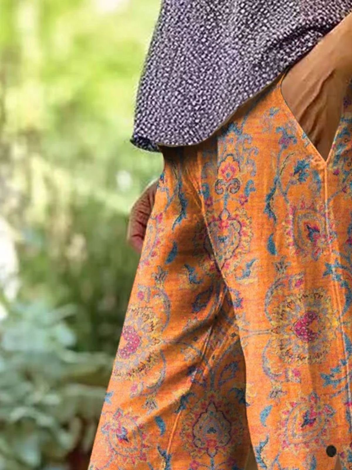 Women Floral Fifth Pants Pants Casual Summer Trousers