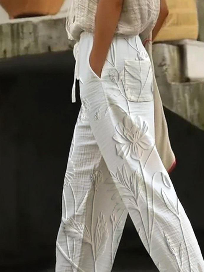 Women 3D Printing Long Pants Vintage Spring/Fall Trousers