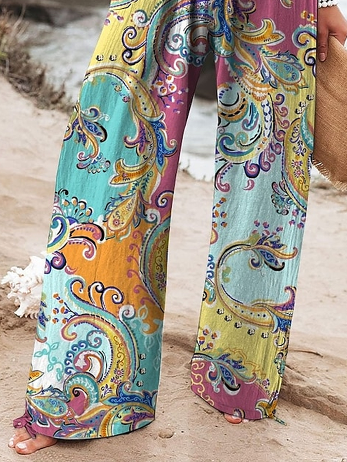 Casual Abstract Graphic Long Printing Pant
