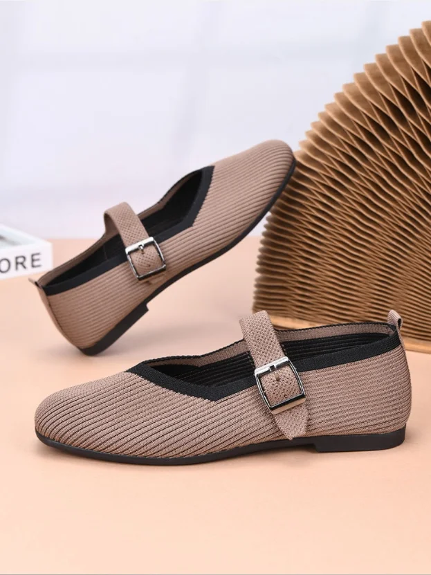 Casual Color Block Breathable Lace-Up Flat Heel Shallow Shoes Split Joint