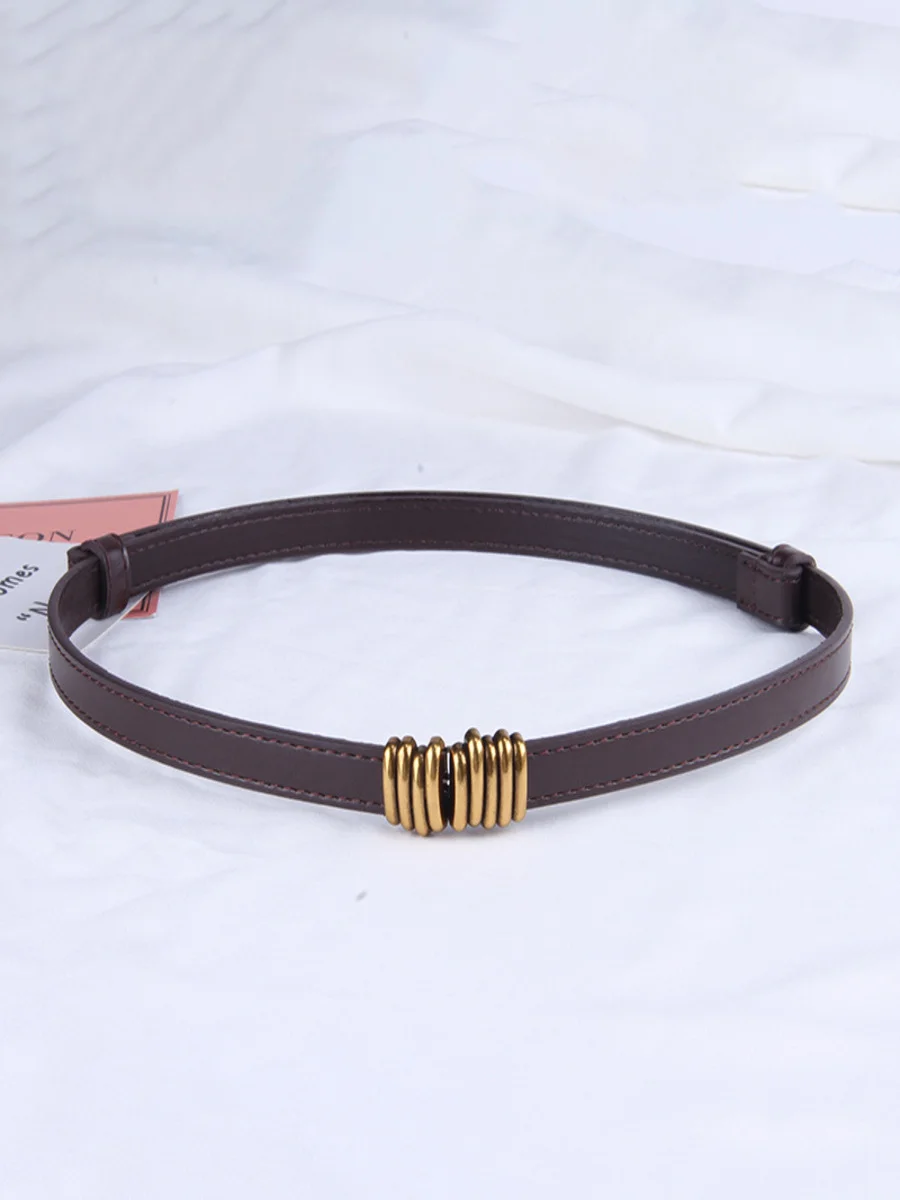 Adjustable Waist Belt For Sweater Dress And Down Jacket With Buckle Hooks, Small Decorative Belt