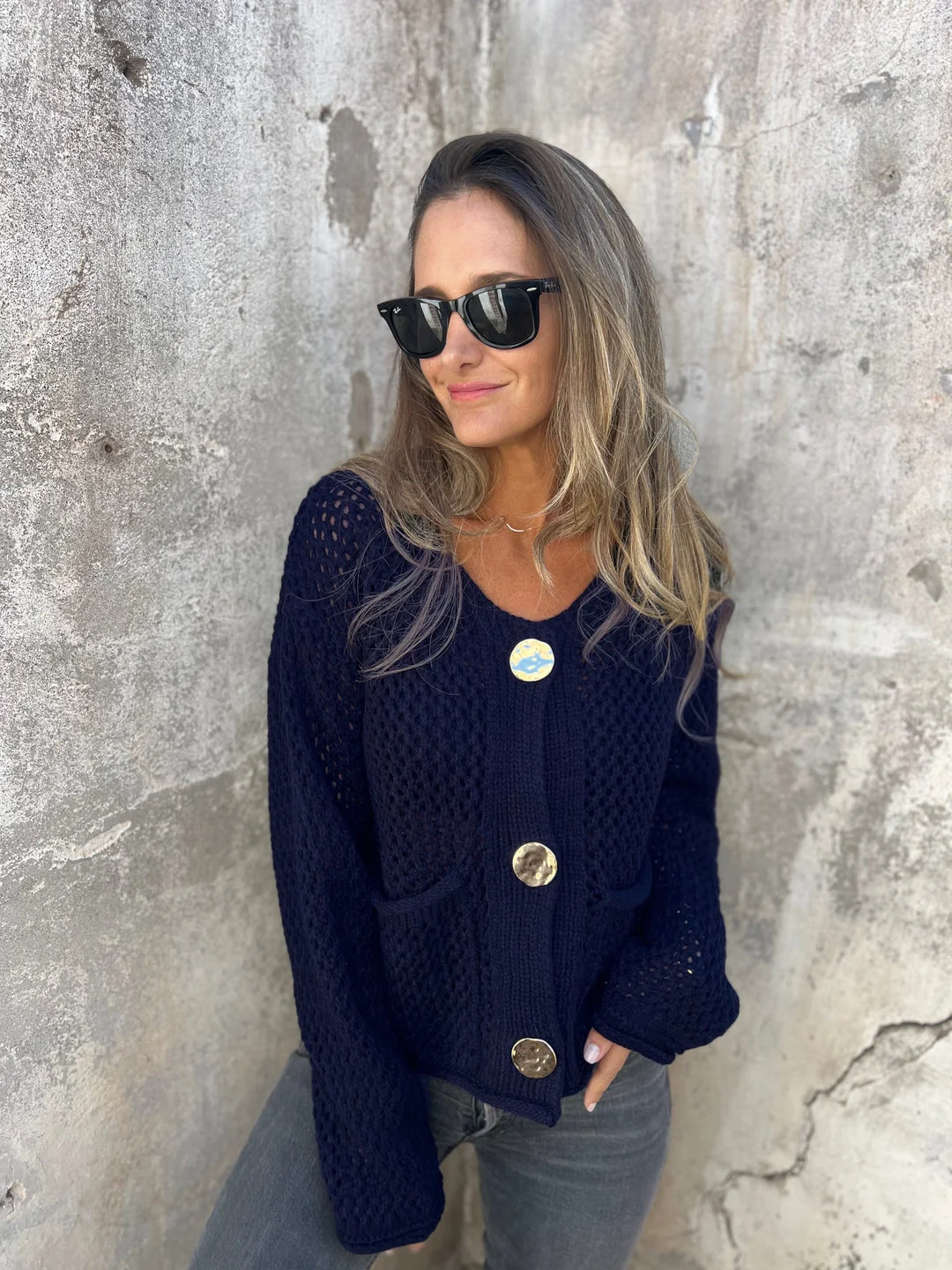 Women Cotton Plain Long Sleeve Comfy Casual Sweater