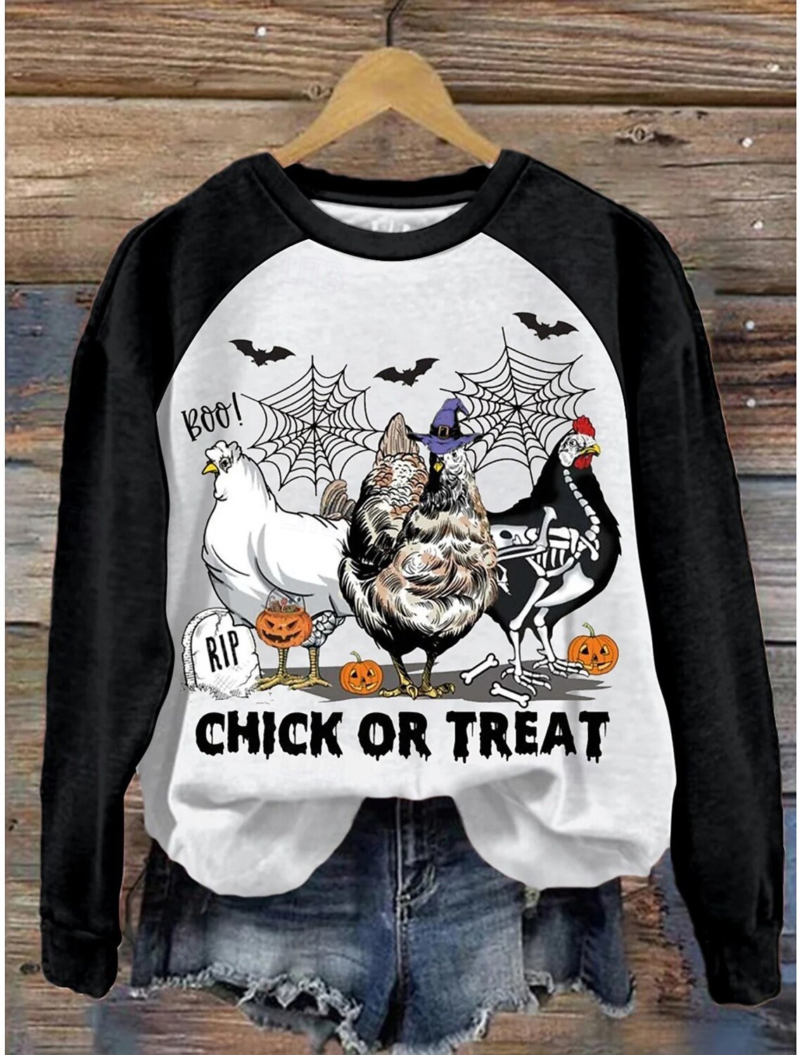 Vintage Crew Neck Halloween Sweatshirt