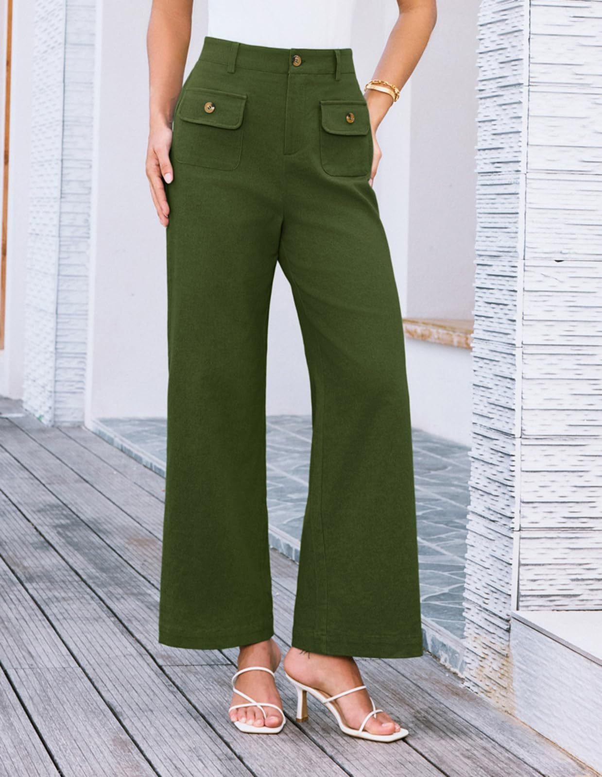 Women Plain Long Pants Vintage Spring/Fall Trousers