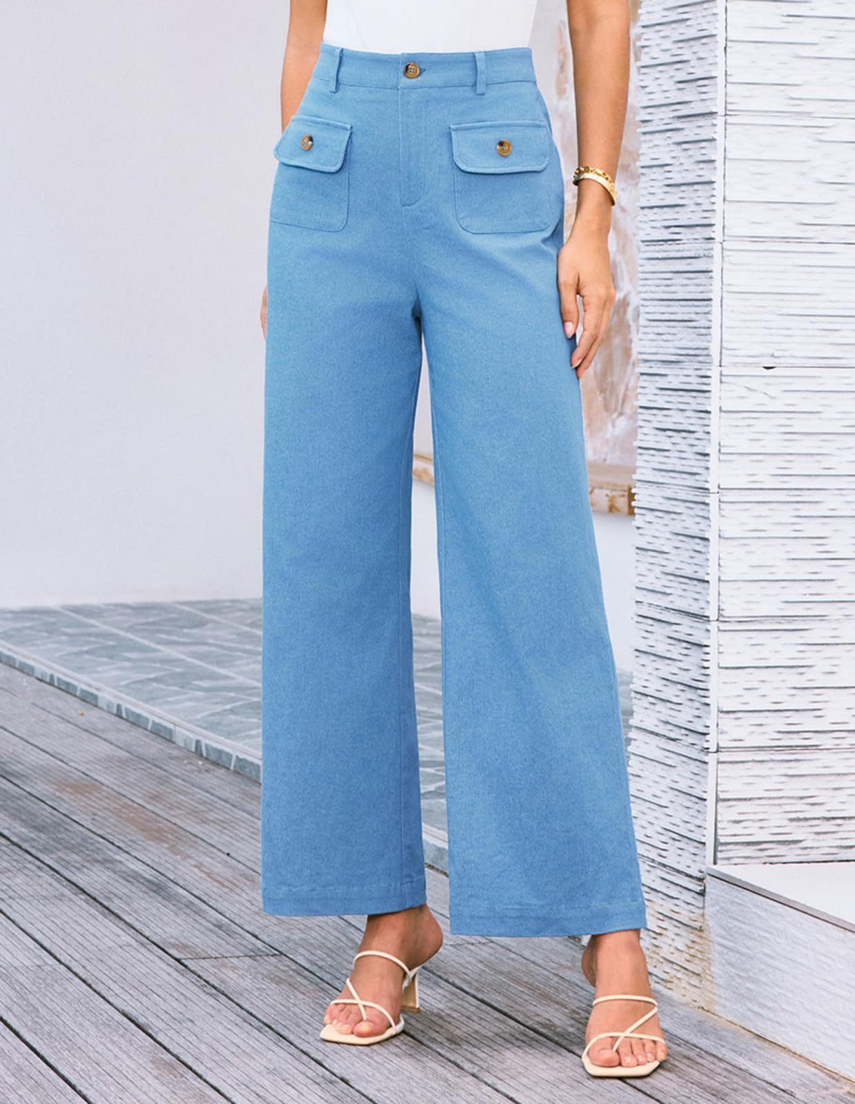 Women Plain Long Pants Vintage Spring/Fall Trousers