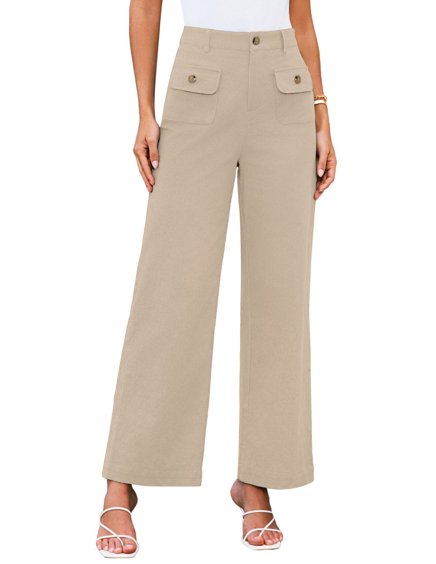 Women Plain Long Pants Vintage Spring/Fall Trousers