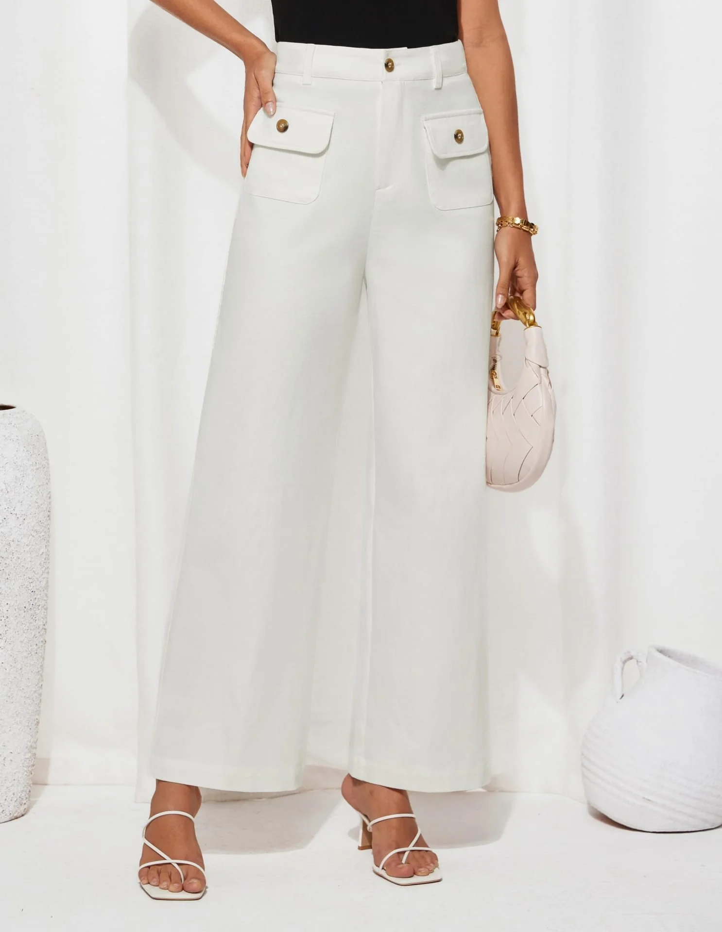 Women Plain Long Pants Vintage Spring/Fall Trousers