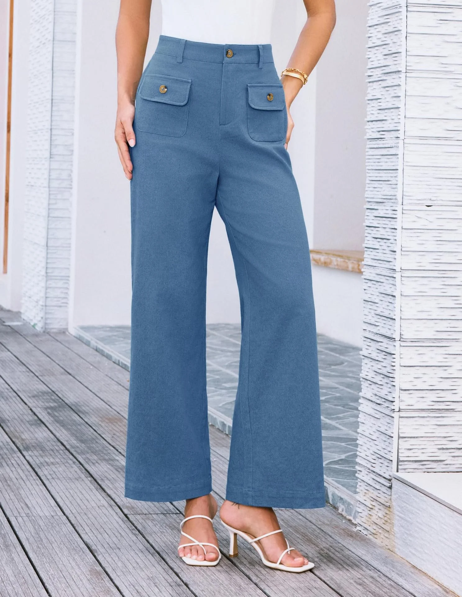 Women Plain Long Pants Vintage Spring/Fall Trousers