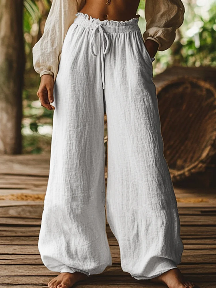 Women Plain Long Pants Casual Spring/Fall Trousers