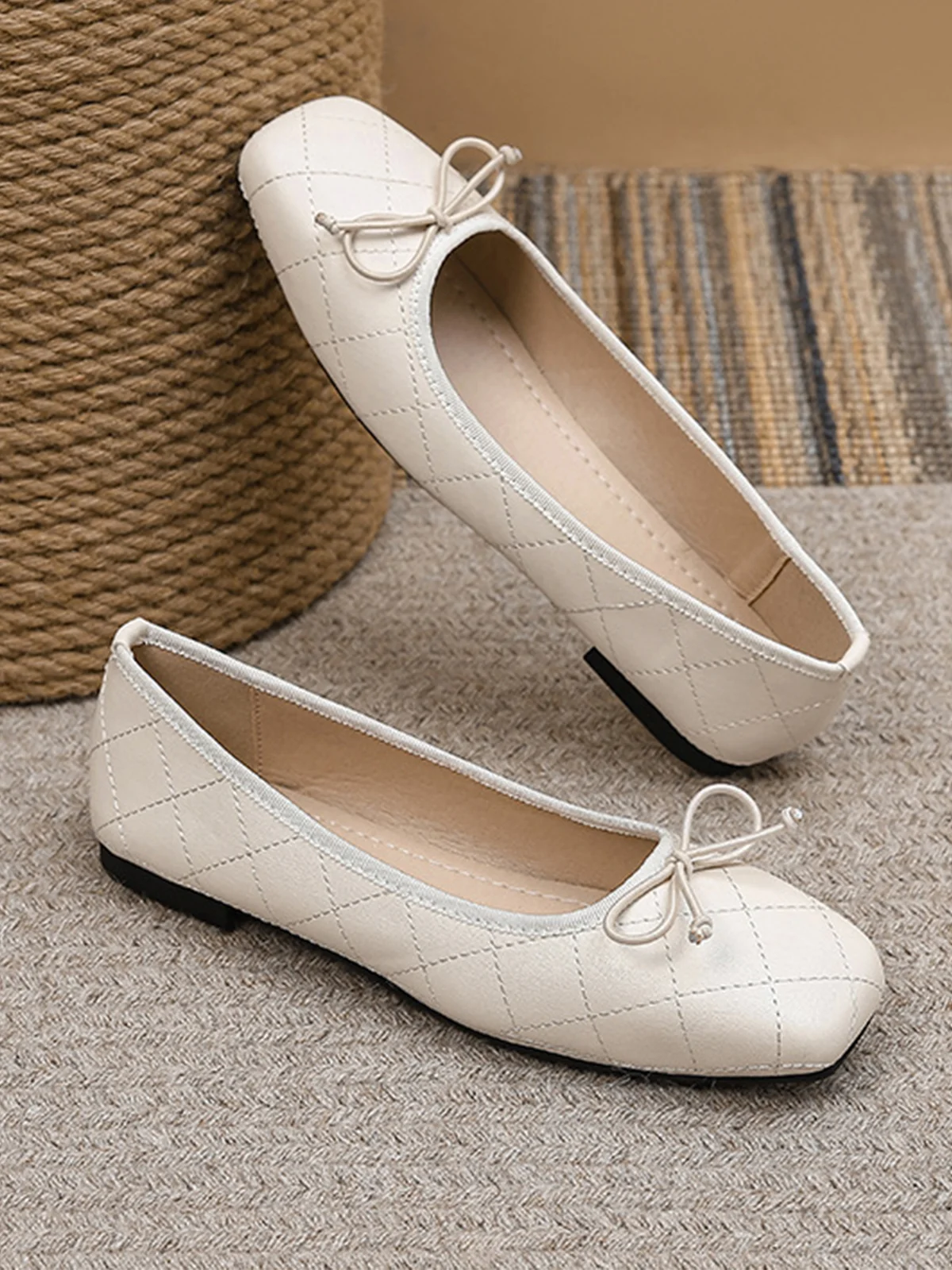 Casual Plain Slip On Flat Heel Ballet