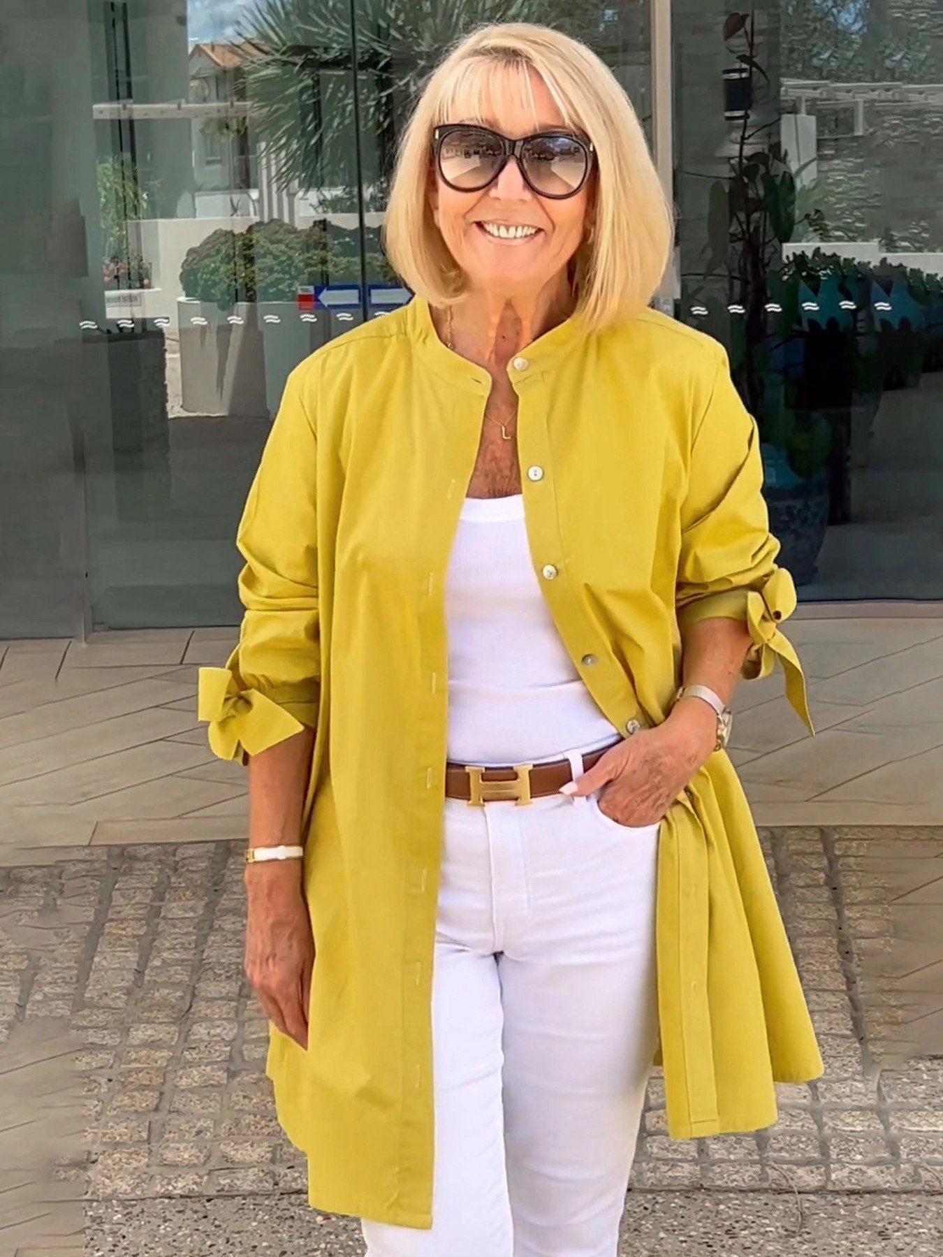 Long Sleeve Plain Regular Micro-Elasticity Loose Shirt For Women