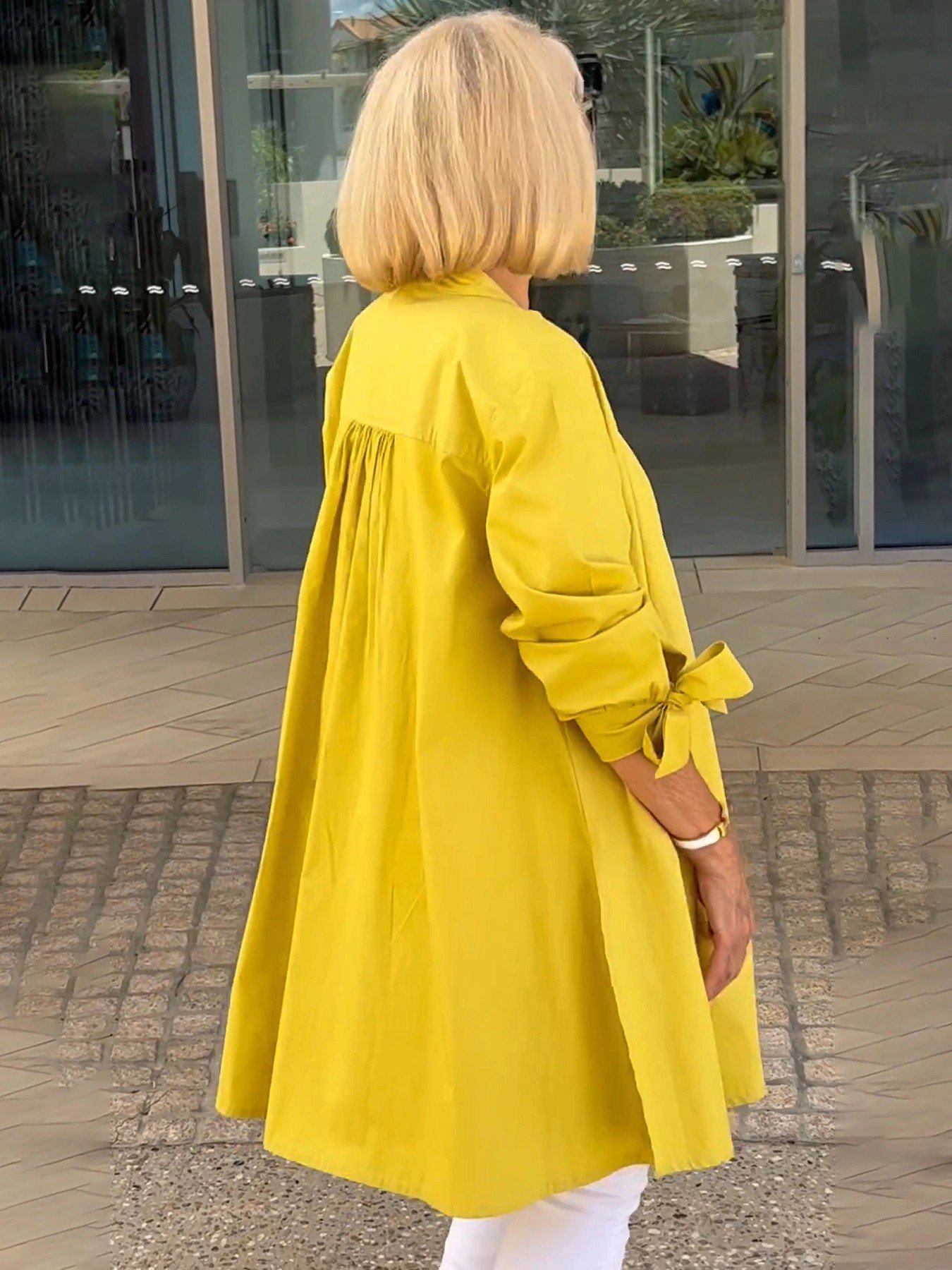 Long Sleeve Plain Regular Micro-Elasticity Loose Shirt For Women