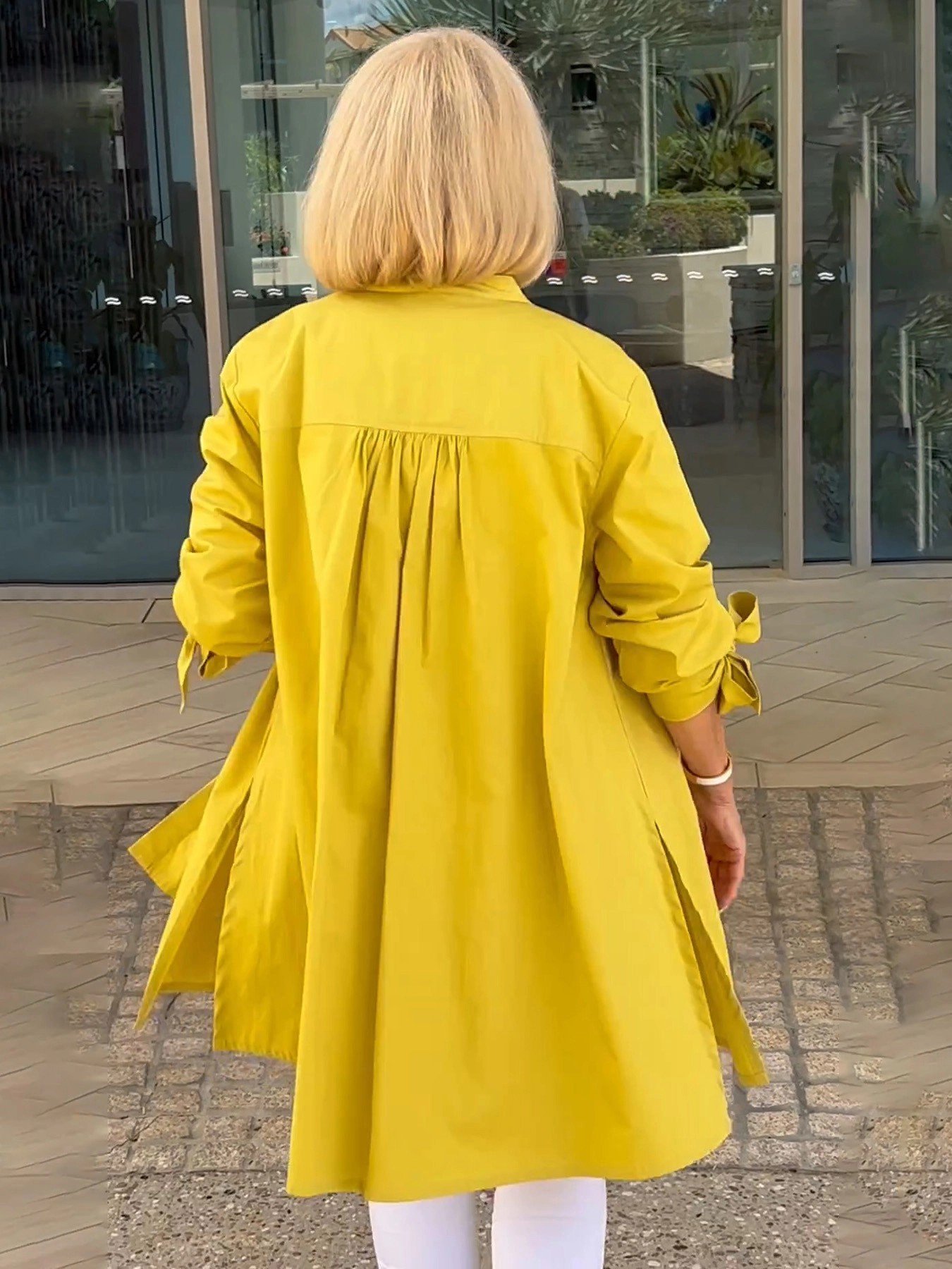 Long Sleeve Plain Regular Micro-Elasticity Loose Shirt For Women