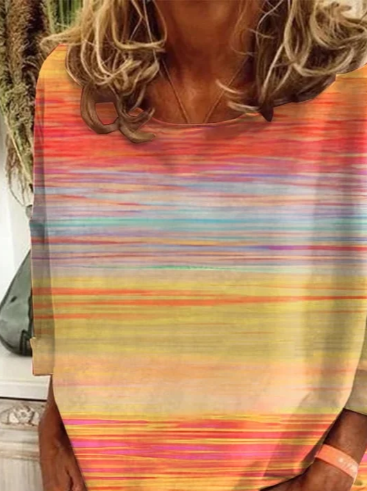 Casual Halloween Crew Neck Long Sleeve T-shirt